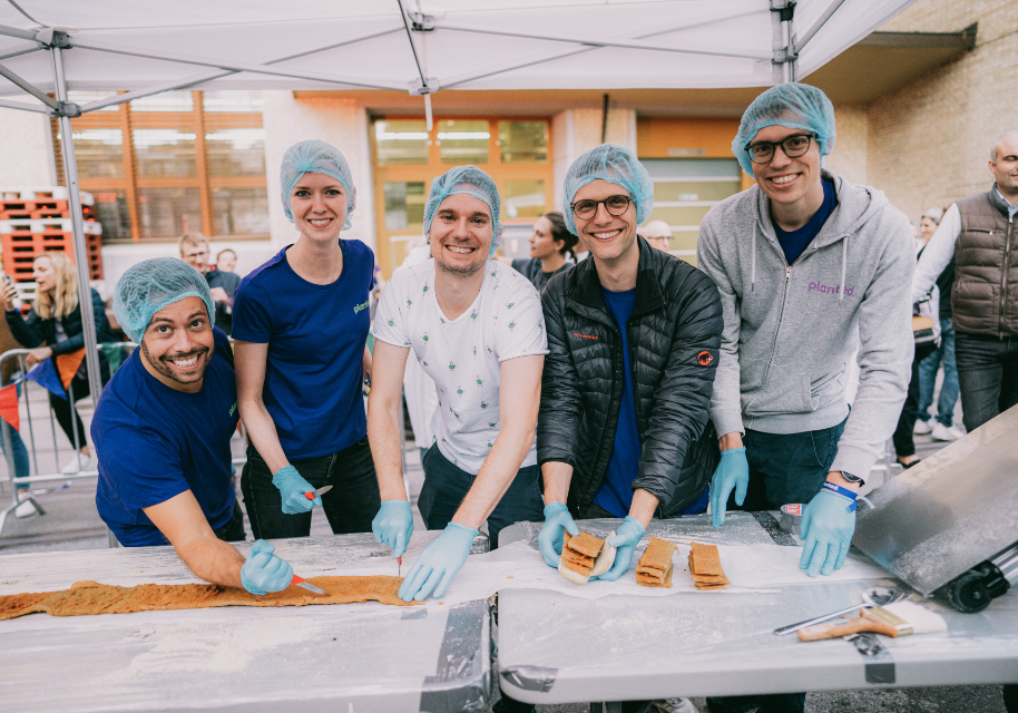 We have broken the Guinness World Record for the longest schnitzel in the world. The world's longest schnitzel is now 119m long and vegan!